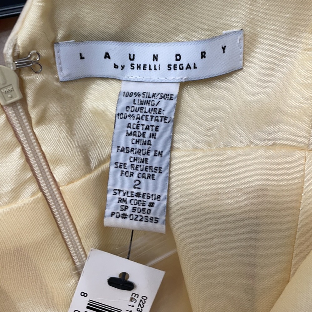 NWT Yellow Floral Beaded Midi Dress - Picture 11 of 13